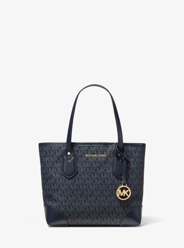 Damske Prenosná Taška Michael Kors Eva Extra-Small Logo Modre - Kabelky Michael Kors Akcia | UGTZL-3814
